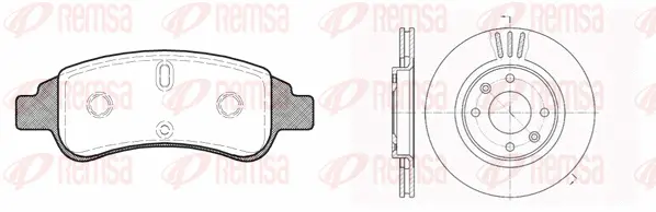 8840.02 REMSA Комплект тормозов, дисковый тормозной механизм (фото 1)