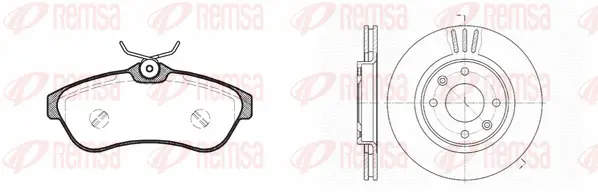 8880.00 REMSA Комплект тормозов, дисковый тормозной механизм (фото 1)