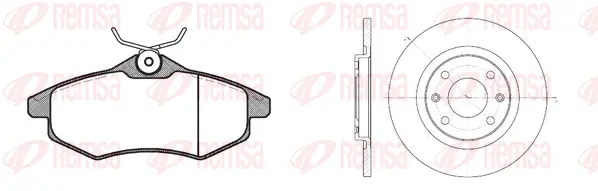 8881.00 REMSA Комплект тормозов, дисковый тормозной механизм (фото 1)