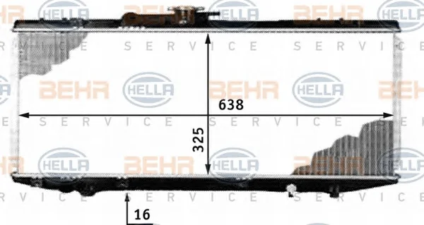 8MK 376 718-381 BEHR/HELLA/PAGID Радиатор охлаждения двигателя (фото 1)