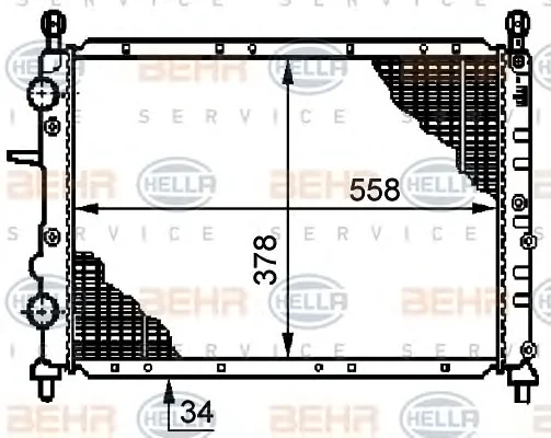 8MK 376 719-541 BEHR/HELLA/PAGID Радиатор охлаждения двигателя (фото 1)