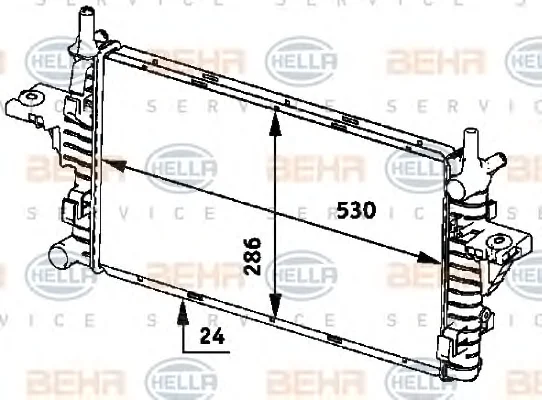 8MK 376 719-751 BEHR/HELLA/PAGID Радиатор охлаждения двигателя (фото 1)