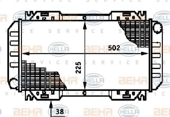 8MK 376 720-091 BEHR/HELLA/PAGID Радиатор охлаждения двигателя (фото 1)