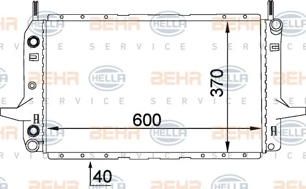 8MK 376 720-621 BEHR/HELLA/PAGID Радиатор охлаждения двигателя (фото 1)