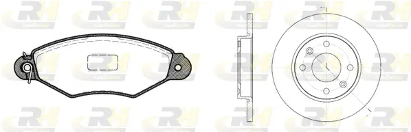 8643.00 ROADHOUSE Комплект тормозов, дисковый тормозной механизм (фото 1)