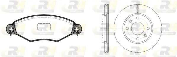 8643.07 ROADHOUSE Комплект тормозов, дисковый тормозной механизм (фото 1)