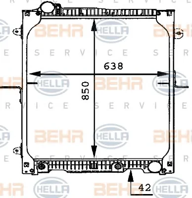 8MK 376 721-171 BEHR/HELLA/PAGID Радиатор охлаждения двигателя (фото 1)