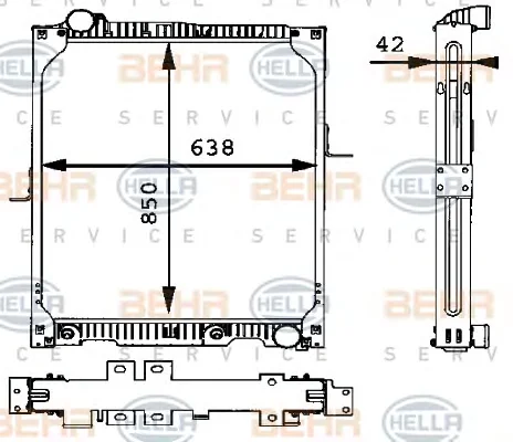 8MK 376 721-191 BEHR/HELLA/PAGID Радиатор охлаждения двигателя (фото 1)