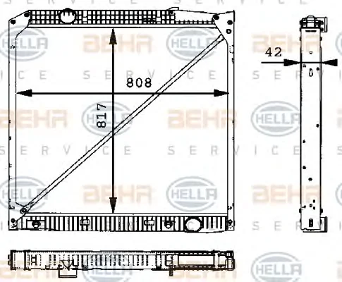 8MK 376 721-211 BEHR/HELLA/PAGID Радиатор охлаждения двигателя (фото 1)