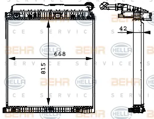 8MK 376 721-261 BEHR/HELLA/PAGID Радиатор охлаждения двигателя (фото 1)