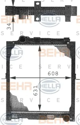 8MK 376 721-281 BEHR/HELLA/PAGID Радиатор охлаждения двигателя (фото 1)