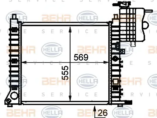 8MK 376 721-381 BEHR/HELLA/PAGID Радиатор охлаждения двигателя (фото 1)