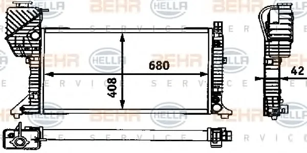 8MK 376 721-441 BEHR/HELLA/PAGID Радиатор охлаждения двигателя (фото 1)