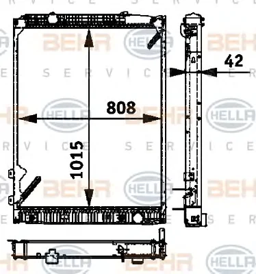 8MK 376 721-491 BEHR/HELLA/PAGID Радиатор охлаждения двигателя (фото 1)