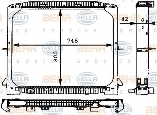 8MK 376 721-571 BEHR/HELLA/PAGID Радиатор охлаждения двигателя (фото 1)