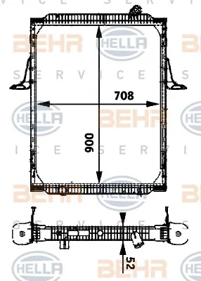 8MK 376 722-061 BEHR/HELLA/PAGID Радиатор охлаждения двигателя (фото 1)