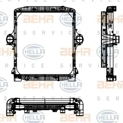 8MK 376 722-181 BEHR/HELLA/PAGID Радиатор охлаждения двигателя (фото 1)