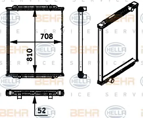 8MK 376 722-241 BEHR/HELLA/PAGID Радиатор охлаждения двигателя (фото 1)