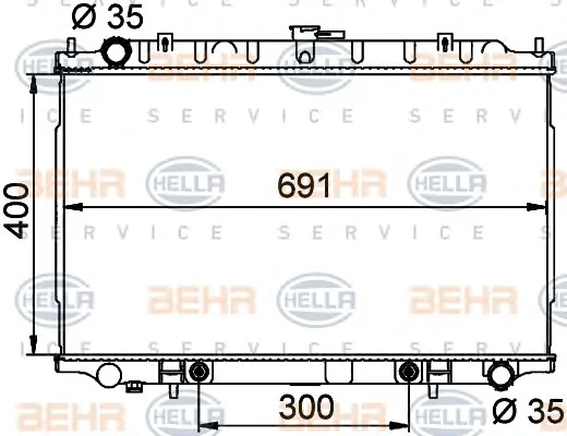 8MK 376 724-671 BEHR/HELLA/PAGID Радиатор охлаждения двигателя (фото 1)