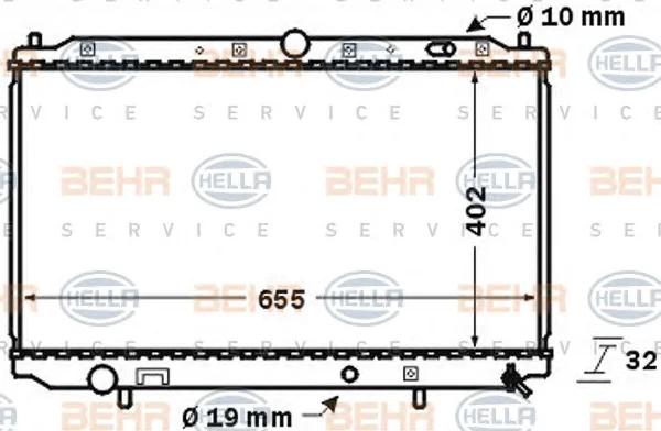 8MK 376 724-751 BEHR/HELLA/PAGID Радиатор охлаждения двигателя (фото 1)