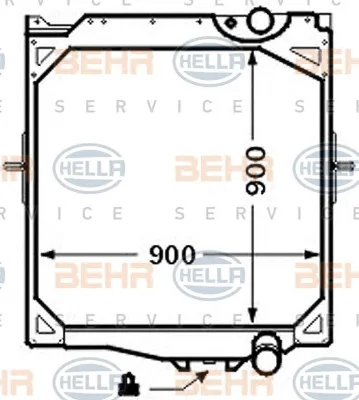 8MK 376 726-591 BEHR/HELLA/PAGID Радиатор охлаждения двигателя (фото 1)