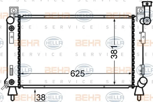 8MK 376 726-601 BEHR/HELLA/PAGID Радиатор охлаждения двигателя (фото 1)