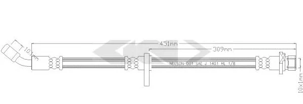 338661 GKN SPIDAN/LOEBRO Тормозной шланг (фото 1)