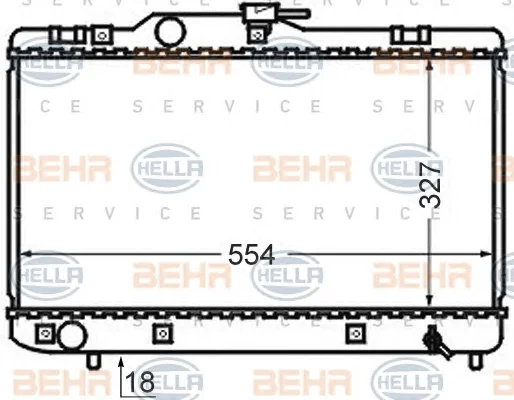 8MK 376 727-701 BEHR/HELLA/PAGID Радиатор охлаждения двигателя (фото 1)