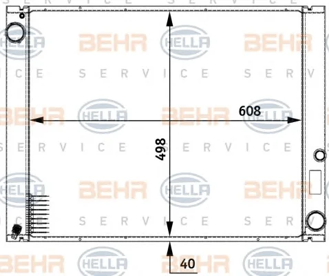 8MK 376 729-511 BEHR/HELLA/PAGID Радиатор охлаждения двигателя (фото 1)