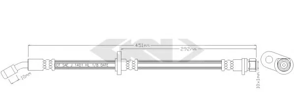 338662 GKN SPIDAN/LOEBRO Тормозной шланг (фото 1)