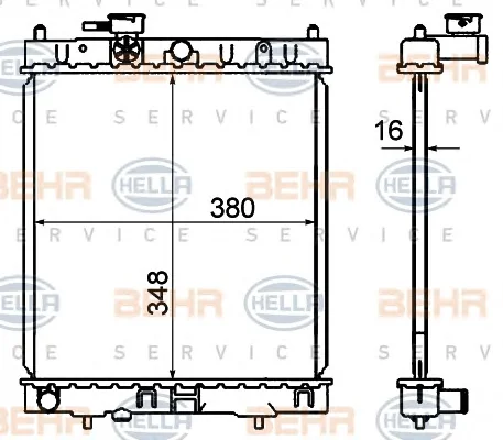 8MK 376 735-171 BEHR/HELLA/PAGID Радиатор охлаждения двигателя (фото 1)