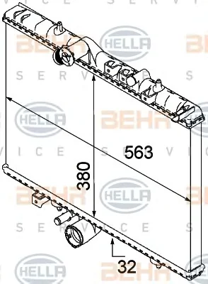 8MK 376 745-081 BEHR/HELLA/PAGID Радиатор охлаждения двигателя (фото 1)