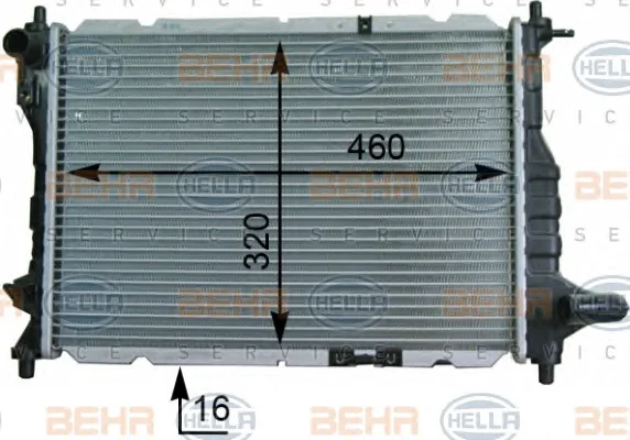 8MK 376 748-721 BEHR/HELLA/PAGID Радиатор охлаждения двигателя (фото 1)