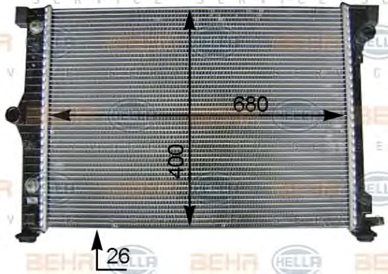 8MK 376 754-341 BEHR/HELLA/PAGID Радиатор охлаждения двигателя (фото 1)