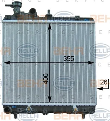 8MK 376 754-541 BEHR/HELLA/PAGID Радиатор охлаждения двигателя (фото 1)