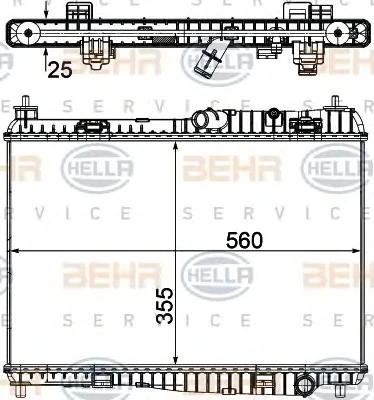 8MK 376 754-761 BEHR/HELLA/PAGID Радиатор охлаждения двигателя (фото 1)