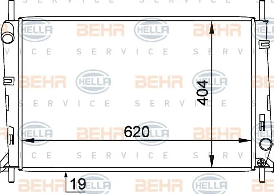 8MK 376 754-791 BEHR/HELLA/PAGID Радиатор охлаждения двигателя (фото 1)