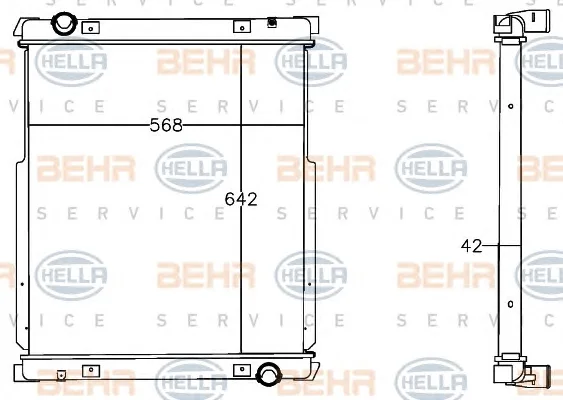 8MK 376 758-001 BEHR/HELLA/PAGID Радиатор охлаждения двигателя (фото 1)