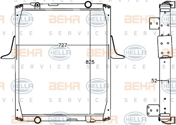 8MK 376 758-061 BEHR/HELLA/PAGID Радиатор охлаждения двигателя (фото 1)