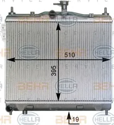 8MK 376 762-001 BEHR/HELLA/PAGID Радиатор охлаждения двигателя (фото 1)
