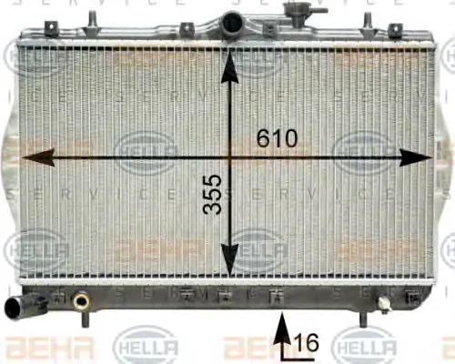 8MK 376 762-041 BEHR/HELLA/PAGID Радиатор охлаждения двигателя (фото 1)