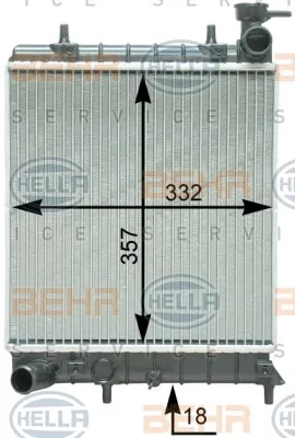 8MK 376 762-061 BEHR/HELLA/PAGID Радиатор охлаждения двигателя (фото 1)
