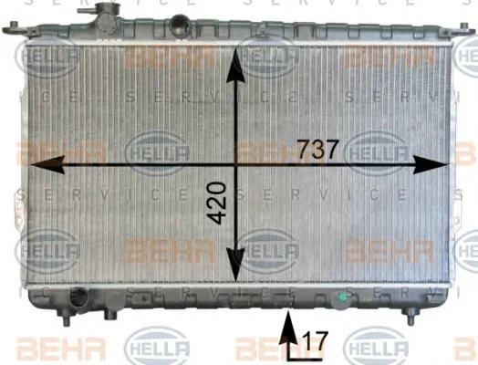 8MK 376 762-481 BEHR/HELLA/PAGID Радиатор охлаждения двигателя (фото 1)