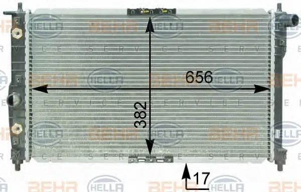 8MK 376 762-591 BEHR/HELLA/PAGID Радиатор охлаждения двигателя (фото 1)