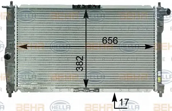 8MK 376 762-611 BEHR/HELLA/PAGID Радиатор охлаждения двигателя (фото 1)