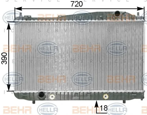 8MK 376 763-251 BEHR/HELLA/PAGID Радиатор охлаждения двигателя (фото 1)