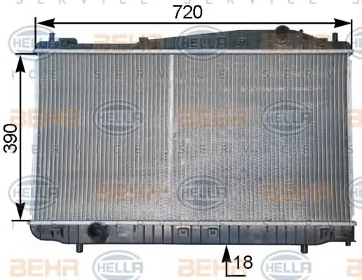 8MK 376 763-261 BEHR/HELLA/PAGID Радиатор охлаждения двигателя (фото 1)