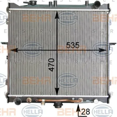 8MK 376 763-511 BEHR/HELLA/PAGID Радиатор охлаждения двигателя (фото 1)