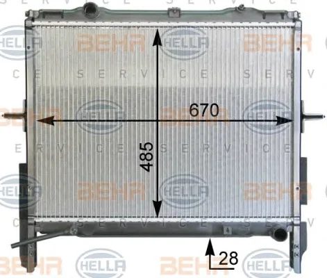 8MK 376 763-621 BEHR/HELLA/PAGID Радиатор охлаждения двигателя (фото 1)