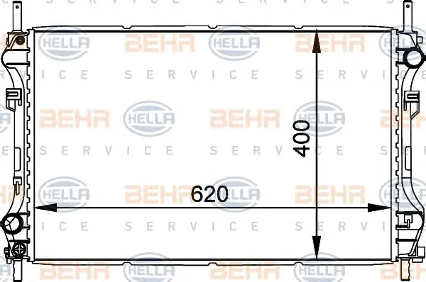 8MK 376 764-101 BEHR/HELLA/PAGID Радиатор охлаждения двигателя (фото 1)